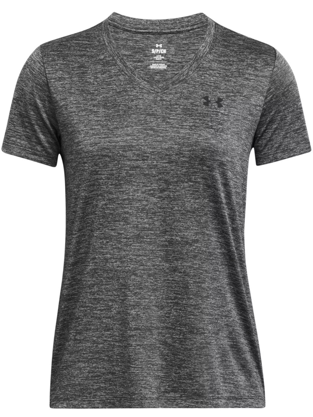 Under Armour Women’s Heathered Charcoal V-Neck Performance Tee